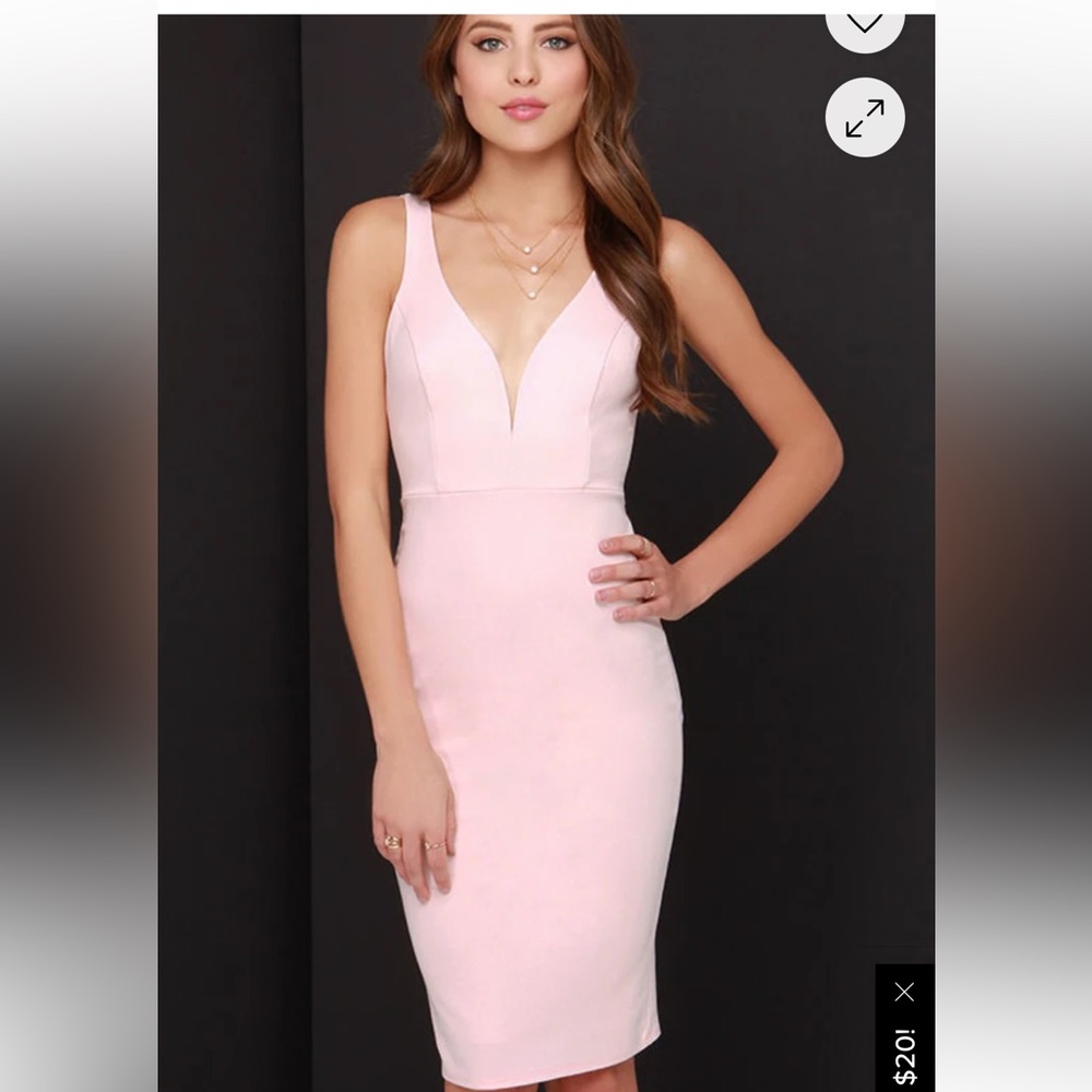 Lulus gracefully yours midi dress size‎ large EUC